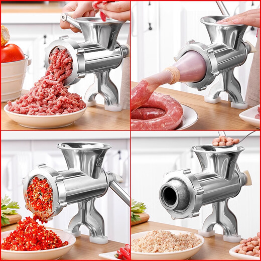 Deming sausage filling machine manual meat grinder sausage filling machine hand crank sausage filling artifact upgraded meat grinder casing can be filled with sausage/can be ground meat No. 10 - free casing cotton gloves