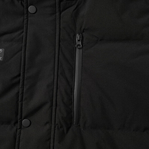 Flying in the Snow Autumn and Winter New Fashion Casual and Comfortable Silhouette Men's H-Type Printed Stand Collar Hooded Down Jacket for Men Black|8056 L/175/96A