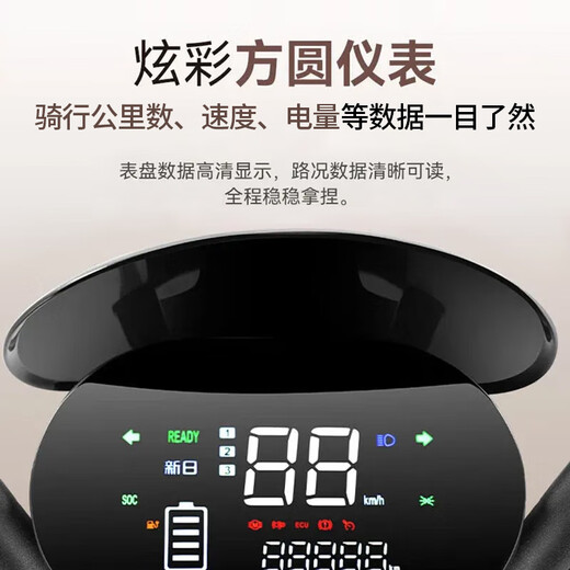 Sunra electric motorcycle, Liman self-operated motorcycle, 60v, 5 lead-acid batteries, 76km range, large pedal electric car, unisex battery car, household electric motorcycle green