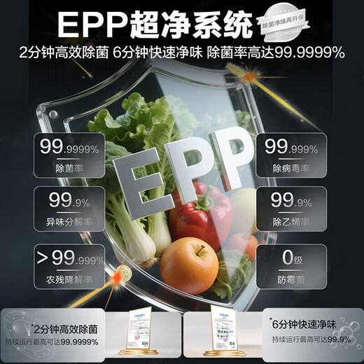 Haier refrigerator 511 liter cross four-door ultra-thin large capacity full space fresh-keeping first-class energy efficiency dual frequency EPP ultra-clean sterilization BCD-511WGHTD19X8U1 old-for-new