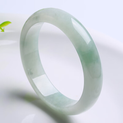 Yixin Jade Returns on 11.11 Grade A Jadeite Bracelet Ice-waxy Jadeite Floating Flower Jadeite Bracelet Inner Diameter Approximately 59-60mm