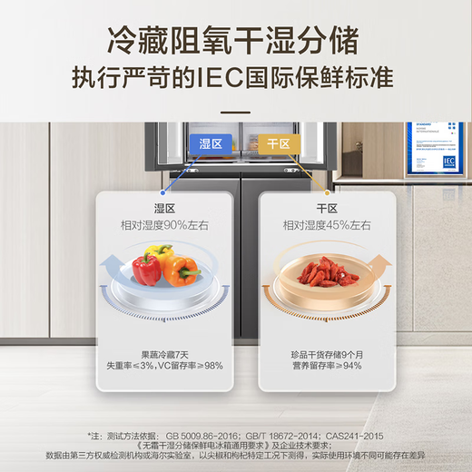 Haier Hemei series 415L cross-door refrigerator, ultra-thin zero-embedded refrigerator, 70 cm wide, first-class dual-frequency air-cooled EPP ultra-clean system refrigeration dry and wet storage technology 25-year new model 415L cross-door + active sterilization + ultra-thin zero-embedded + Boca gray