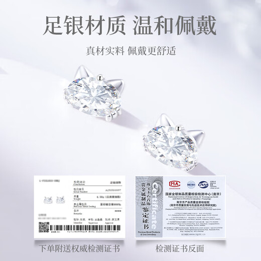 GLTEN sterling silver 999 earrings women's earrings 2025 new earrings birthday gift light luxury niche senior girlfriend wife