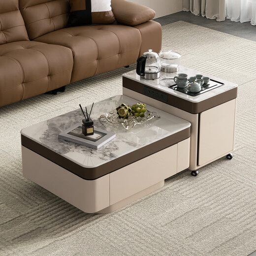 CHEERS marble mobile coffee table combination 2025 new high-end living room home tea table tea table Chivas Regal CJ182