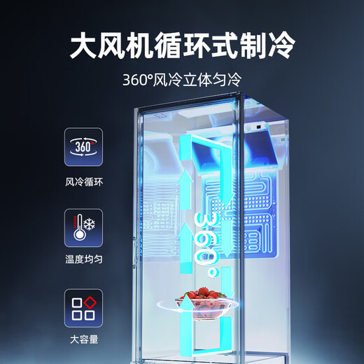 Star display cabinet refrigerated fresh-keeping cabinet beverage display cabinet freezer commercial refrigerated cabinet air-cooled defrost wine cabinet single-door vegetable and fruit preservation convenience store sample cabinet LSC-235H