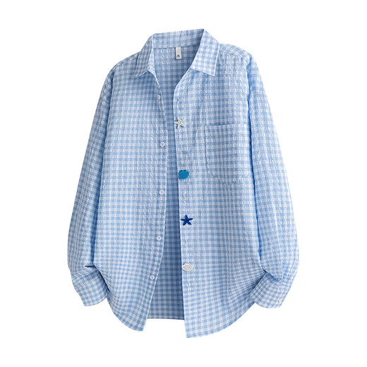 Xiaohongshu's popular gzshop light gray American Henry collar sweater for men, autumn and winter lazy high-end knitted sweater, blue shirt, all in stock, ready to ship, XL one size fits all