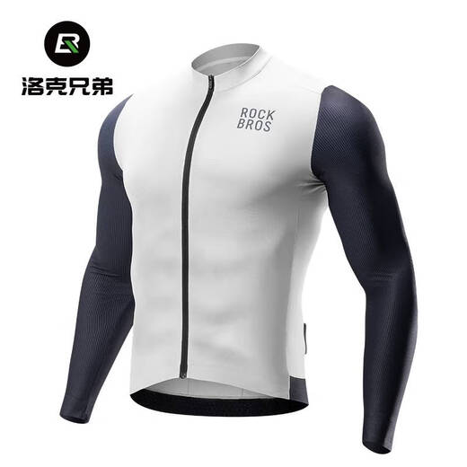 Chengmai Locke Brothers long-sleeved cycling clothing top mountain road bike sports cycling clothing light and breathable men's summer black and white M