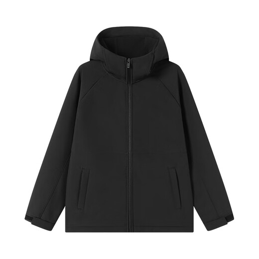 Jingjing Tokyo-made jacket men's soft shell jacket men's outdoor mountaineering waterproof and velvet warm black S
