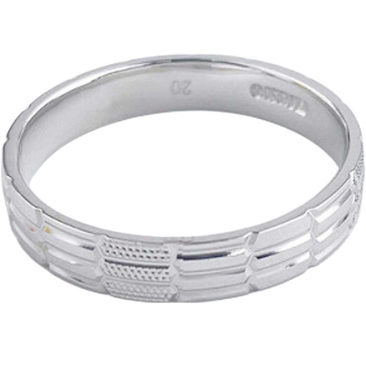 Laofu gold platinum solid fixed mouth three life destiny snake scale ring (face width is about 3. Mother and lover's birthday Mid-Autumn Festival gift three life destiny snake scale ring (about 5.88g)