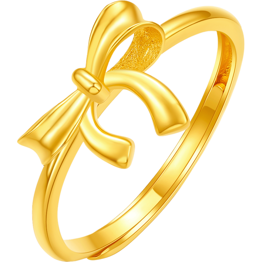Saturday Blessing Girl's Thoughts Series Bow Gold Ring Price A0115489 Live No. 13 Approximately 2.74g
