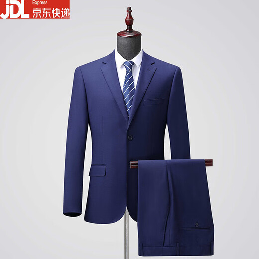 BOSS business formal wear wool men's suit spring and autumn high-end wedding solid color suit jacket navy/single slit XS D version 160/92D