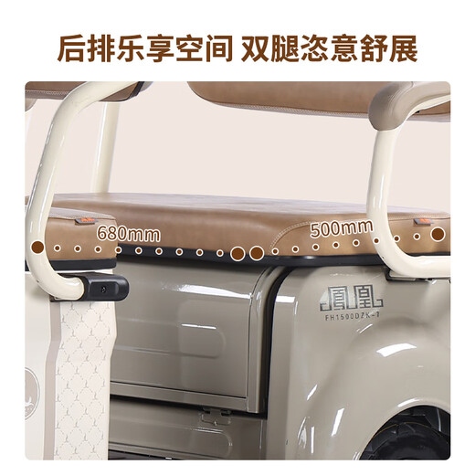 Phoenix Fengya electric tricycle household electric motorcycle adult electric car small tricycle electric car with shed Chaowei battery 600W+60V20A lead-acid + battery life about 45 kilometers