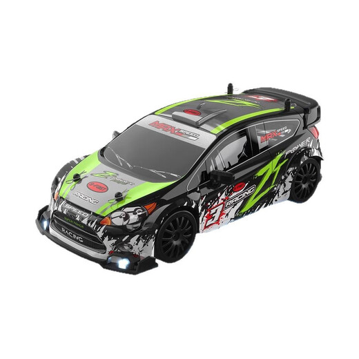 Zhouke 25 children's rc racing car full scale remote control car high speed drift four-wheel drive rally model boys and children electric car green-Ford rally car half scale two batteries