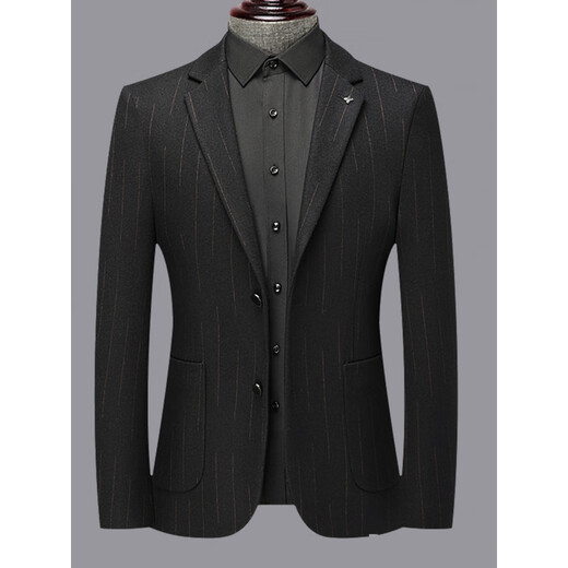 Lilang Men's Suit Jacket Men's Autumn Middle-aged Men's Business Casual Wool Suit Dad's Uniform Jacket 631 Dark Red 2XL 185/100