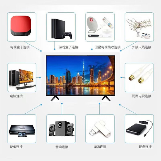 Ace Jiadian Top Ten Gold List Ultra-HD Smart Network WiFi Großer Speicherfernseher Ultradünne LCD-Projektion Wohnzimmer Augenschutz Heimmonitor für ältere Kinder und Kinder 50LED HD-Netzwerkversion (Länge und Breite 74 x 44 cm)