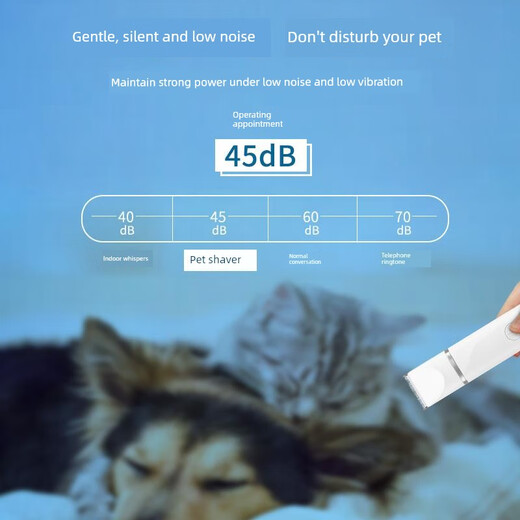 Joqo pet multi-head shaver, universal 4-in-1 silent toe shaving scissors for cats and dogs, 4-in-1 electric hair clipper, body hair + foot hair + nail grinder + machete, buy one and get 11% off