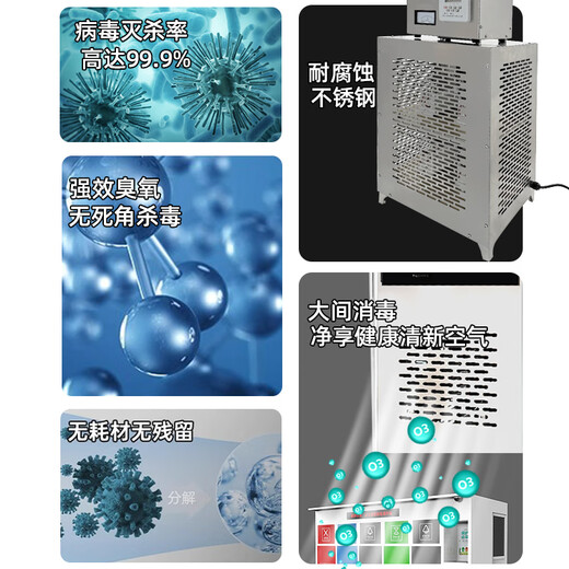Aijenu large ozone generator central air conditioning pipeline built-in split food factory workshop industrial sterilization and disinfection machine 10g upgraded split built-in