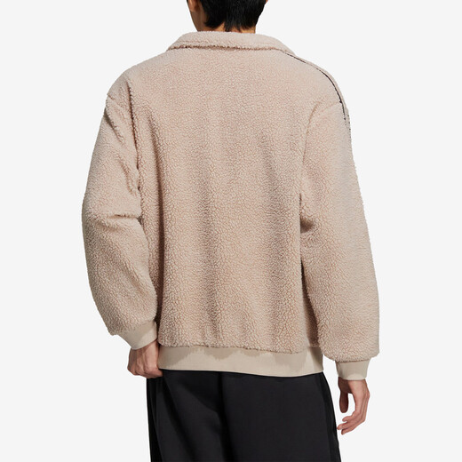 Adidas men's and women's casual sports polar fleece jacket HY2684 light brown XL