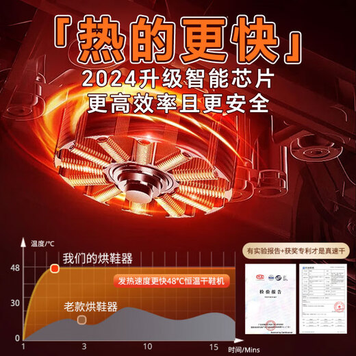 Shoe Dryer Shoe Dryer Wet and Dry Household Constant Temperature Telescopic Rod Intelligent Timing Double Bracket Can Wet Dry Double Bracket 120min + Telescopic Rod Two Pairs of Shoes