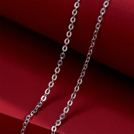 Hi Diamond, available in stock, shipped in seconds, platinum necklace, plain chain, clavicle chain for women, simple, versatile, and stylish gift for girlfriend, platinum approx. 3.4g, 0.1g, 45cm
