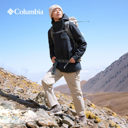 Columbia Outdoor 25 Autumn and Winter New Men's and Women's Silver Dot Fleece Liner Three-in-One Waterproof Jacket XE9099 010 Black L (180/100A)