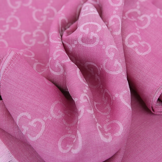 GUCCI Scarf Women's Fashion Casual Versatile Wool Mid-Length Scarf Holiday Gift Rose Pink 165904 3G646 5872