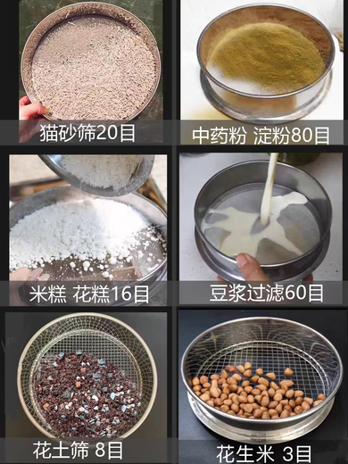 Langfamili stainless steel sieve 8-200 mesh filter sieve rice sieve flour sieve sieve fine traditional Chinese medicine sieve standard sample sieve 50 cm whole body 304 stainless steel - mesh number message
