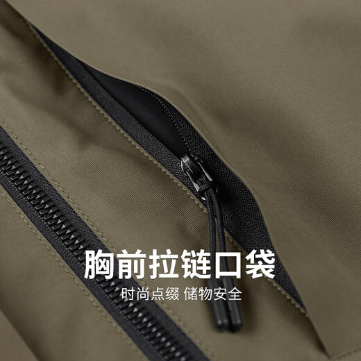 Dances with Wolves Light Outdoor Velvet Hooded Jacket Men's 2025 Autumn New Commuting Casual Youth Warm Jacket 1043 Khaki 701 L (175)