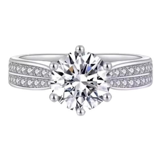 I Do platinum pt950 diamond ring for women gypsophila 1 carat cultivated diamond Starlight Queen wedding ring proposal gift for wife and girlfriend Starlight Queen 1 carat diamond size 18