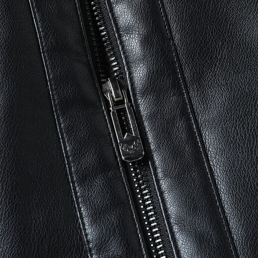 Dibinze large size winter men's velvet thickened lapel leather jacket for middle-aged and elderly people to prevent cold and warm leather jacket, brown XL