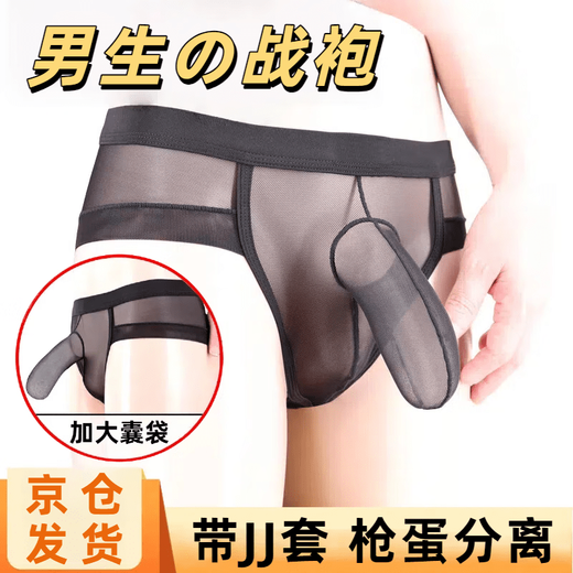 Professional Pharmacy (SPS+) Confidential Delivery Men's Sexy Underwear Special Airplane Thong Panties for Masturbation for Boys and Girls, Transparent JJ Gun Egg