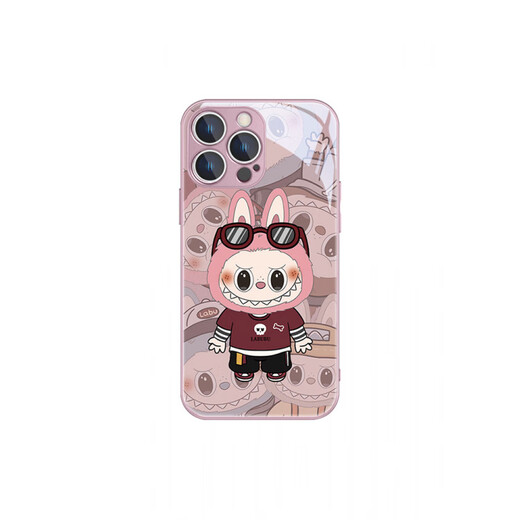 MPPMCK suitable for LABUB Apple 17 promax mobile phone case labubu17 women 15 Promax new iPhone 13 internet celebrity 16 trendy brand 12Pro cartoon 14pm cute xs creation iPhone 7 [Phantom gray] Happy kitten-BL168681G