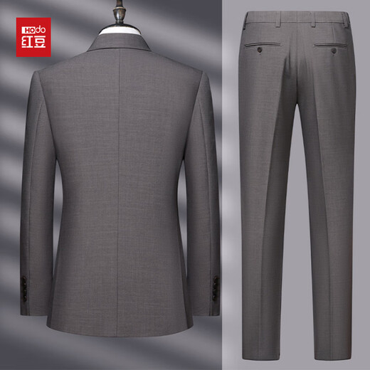 Red Bean Wool Suit Men's 2025 New Autumn and Winter Suit Men's Wedding Groom's Banquet Brown M 170