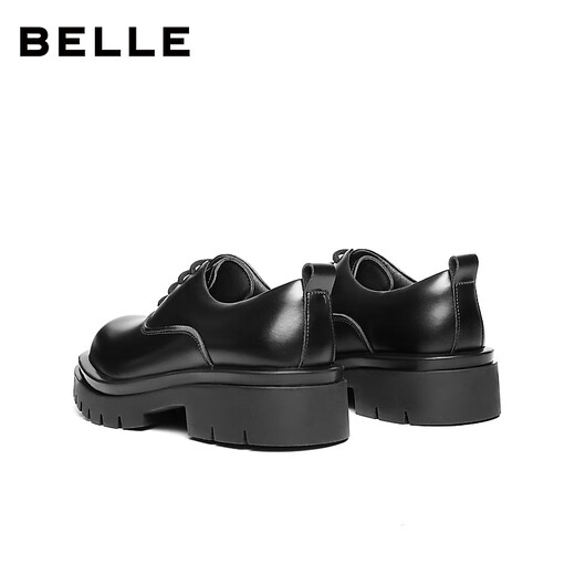 Belle thick-soled business derby shoes for men 26 spring new casual workplace commuting large leather shoes A2284AM6 pre-sale black 41