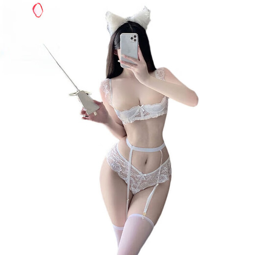 Universal transparent underwear, all-female couple shorts, passionate one-thread thong, wool mesh three-point underwear, one size fits all 801, black