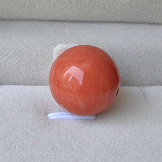 Knock Love Coral Naked Beads Single Beads Round Beads Top Beads Waist Beads Naked Stones DIY Accessories Buddha Beads Accessories Imitation Coral Beads Orange Red 14mm