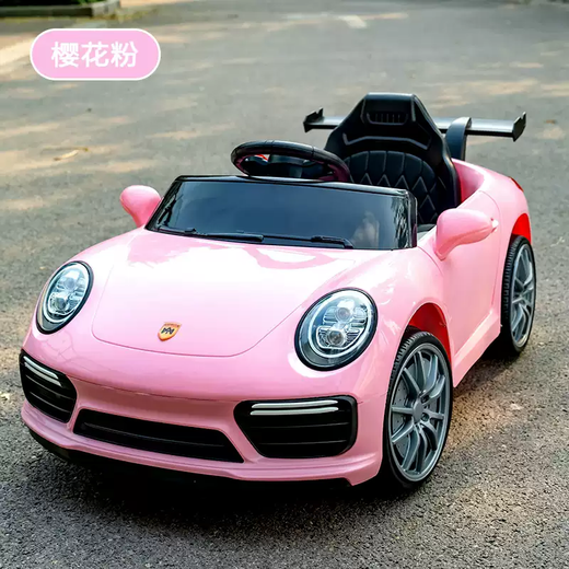 Womit baby electric car four-wheeled baby toy car that can seat men and women and children remote control car four-wheel drive charging stroller pink dual-drive 6V7A explosion-proof large battery + remote control + swing + Bluetooth + music early education electric drive