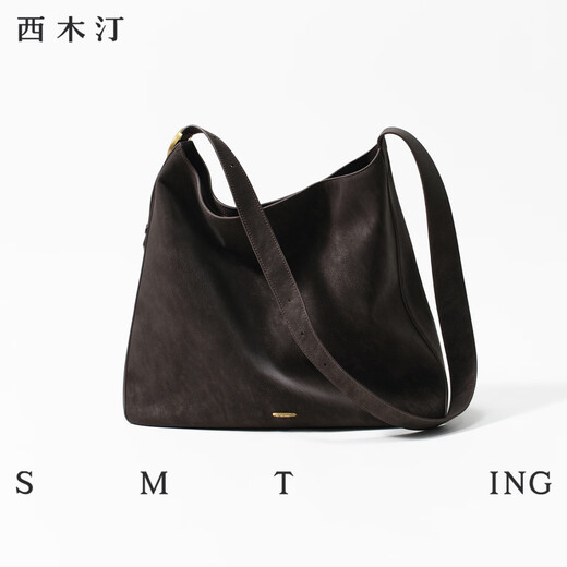 Ximuting Jingye Bucket Bag New Women's Commuting Design Single Shoulder Crossbody Light Luxurious Armpit Bag Dark Coffee Large Size