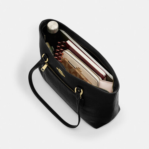 COACH brand direct supply women's STATION shoulder handbag black CCD49 New Year gift