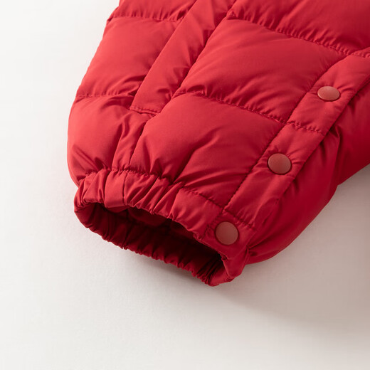 DAVE&BELLA Newborn Down Jumpsuit Winter Clothing Baby Girl Romper Clothes Baby Outing Clothes Children's Clothes Red Spot 80cm Filled Down 82.5g