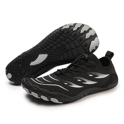 Di Gelong outdoor river tracing shoes breathable water fishing shoes for men and women seaside quick-drying beach swimming shoes indoor fitness 281 black 42