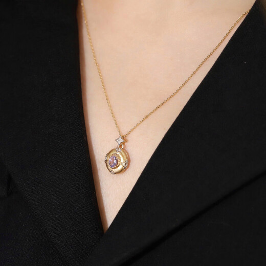 18K Gold Natural Tanzanite Pendant Natural Diamond Inlaid Exquisite Daily Tanzania Does Not Include Chain