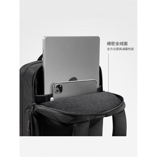 Tomtoc backpack men's commuter bag work computer bag casual business multi-functional backpack obsidian black