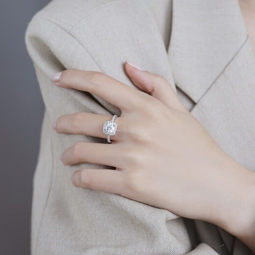 DR diamond ring for women, moissanite princess square package 1 carat ring, female proposal, wedding ring, index finger ring, Valentine's Day birthday, square package diamond ring for women, 1 carat live/closed mouth