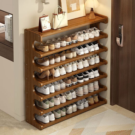 Small craftsman material shoe rack simple small entrance door multi-layer household shoe cabinet student dormitory rental house storage rack six layers