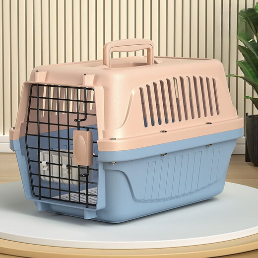 MODX宠物航空箱猫咪便携狗狗外出车载笼子小型中大型犬托运车载手提 黑色加厚航空箱1号-金属银色门