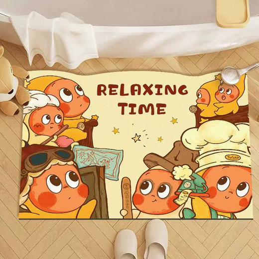 Yusenyi cartoon cute star person diatom mud floor mat bathroom absorbent floor mat bedroom toilet bathroom door mat DY star person bathroom A 40x60cm