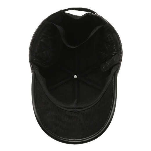 Colorful hat men's autumn and winter baseball cap plus velvet warm peaked cap to protect against cold and ear protection middle-aged casual leather hat dad and grandpa