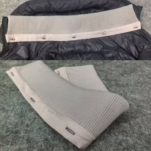 Yaochaofu Collar Protector Collar Universal Cotton Knitted Threaded Pullover Jacket Removable and Washable Anti-Dirty Bag Collar Fake Black Threaded Grommets Total Length About 58-60cm