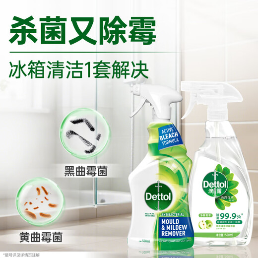 Refrigerator sterilization and mildew removal combination Dettol household spray 500ml + mildew removal spray 500ml refrigerator rubber ring available